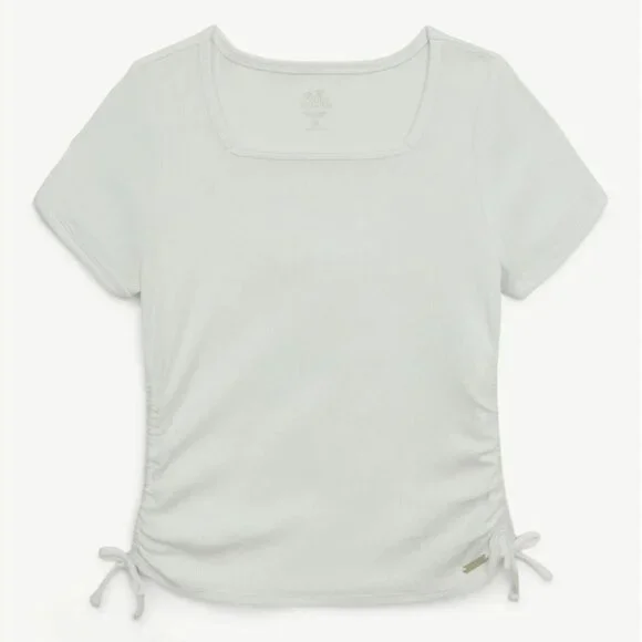 JUSTICE Square Neck White Top GIRLS SIZE XL PLUS 16P-18P NEW