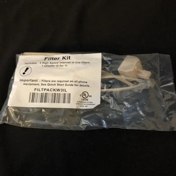 NEW Suttle High‎ Speed Filter Kit - 3 Internet Filters 1 Adapter FILTPACKW3IL