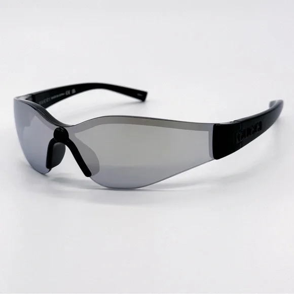 NEW GUCCI GG1651S 004 MASK BLACK SILVER UNISEX SUNGLASSES GUCCI
