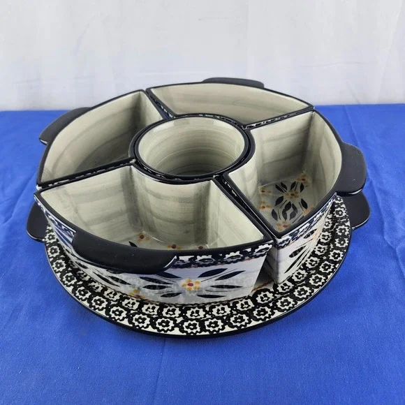VTG Temptations Tara Ovenware Chip/Dip 6 Piece Serving Set Old World‎ Collection