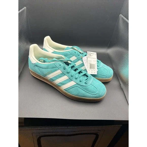 New Adidas Gazelle Indoor‎ Shoes - Pure Teal (JQ8391)