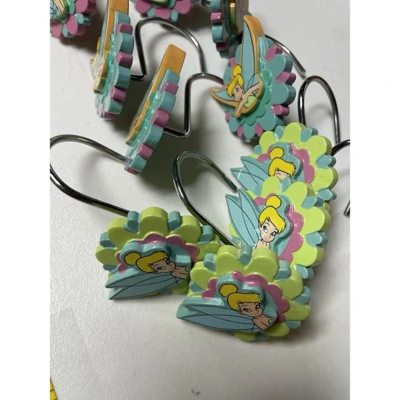 Disney Tinkerbell Shower Curtain Hooks‎ Set of 12 Fairies
