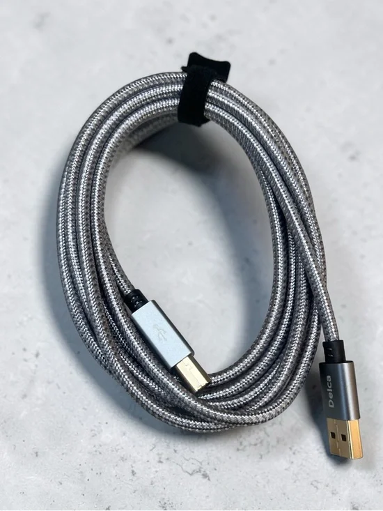 Deica NWT Braided USB Printer Cable 6ft Gold Plated Type A to Type B Gray
