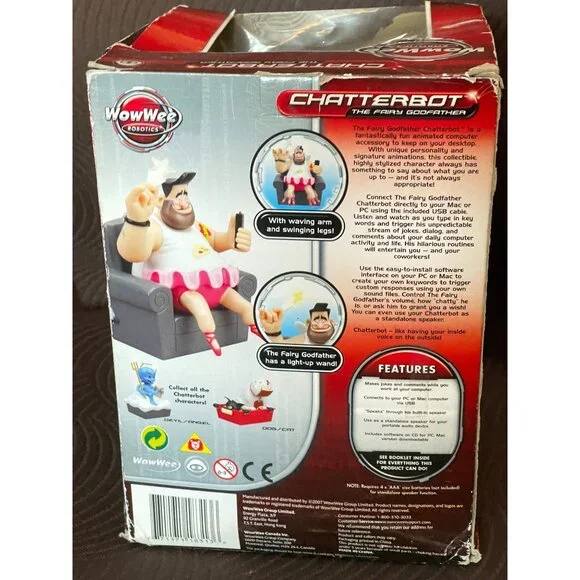 WowWee Robotics Chatterbot The Fairy Godfather Desktop USB Figure