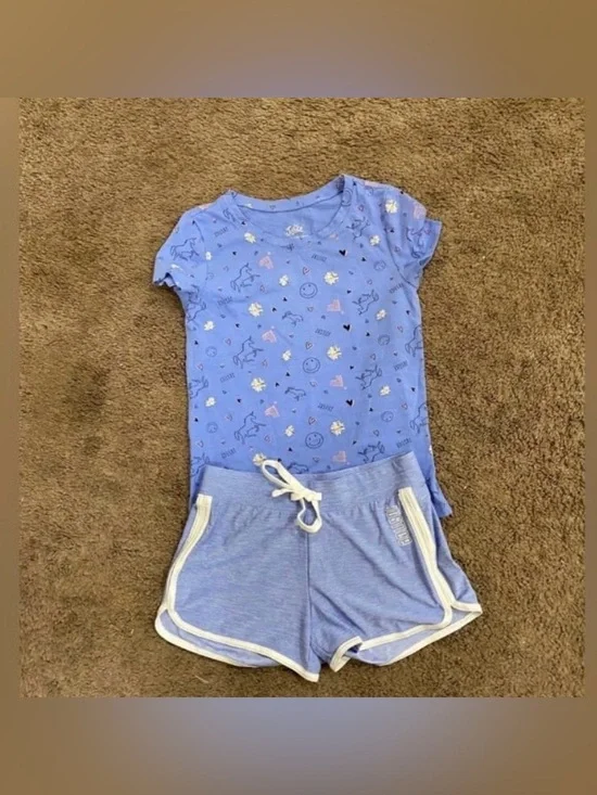 Girls Justice unicorn/flower outfit size 10/12