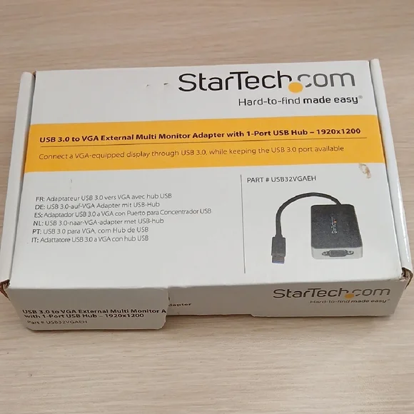 USB 3.0 to VGA External Multi Monitor Adapter - Black