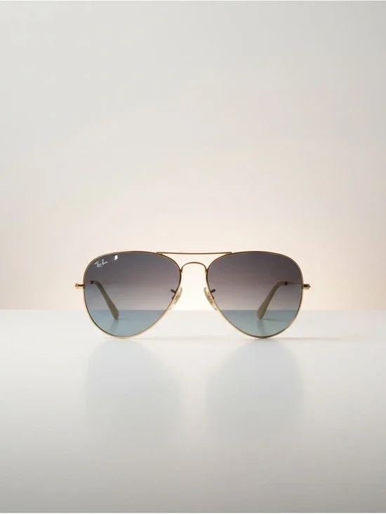 Ray-Ban Gold/ blue 001/32 Sunglasses RB3026 large