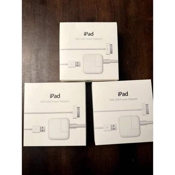 Lot of 3 apple ipad 10w USB power adaptors NIB