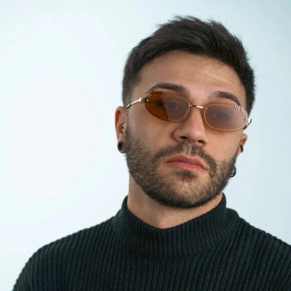 NEW OFF-WHITE OERI13M MIAMI 7662 SUNGLASSES UNISEX OVAL HAVANA GOLD