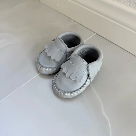 Polo by Ralph Lauren Light Gray Kids Moccasins