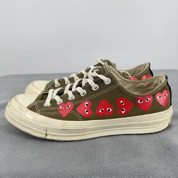 Converse Chuck All Star 70 CDG Play Shoes Mens 8 Womens 10 Green Heart 162976C