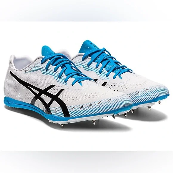 ASICS Men's Track Shoes White and Blue Unisex / GUN LAP 2 / Size 10