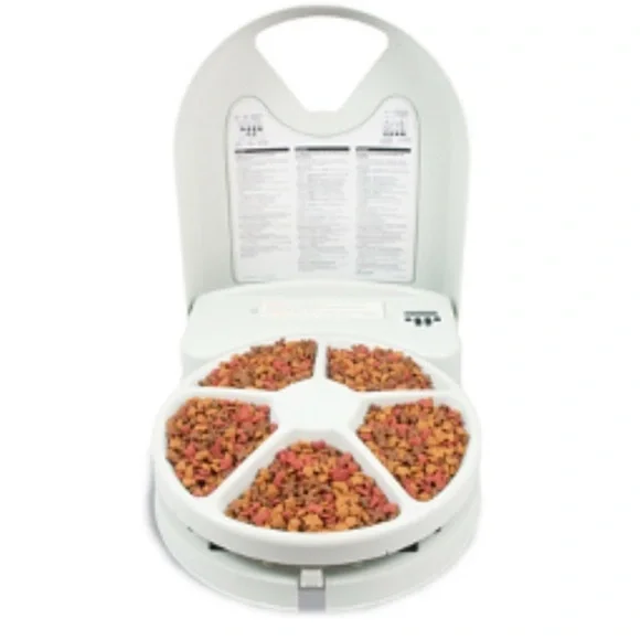 PetSafe 5 Meal Automatic Programmable Pet Feeder Dispenser Cats Dogs Small Pets
