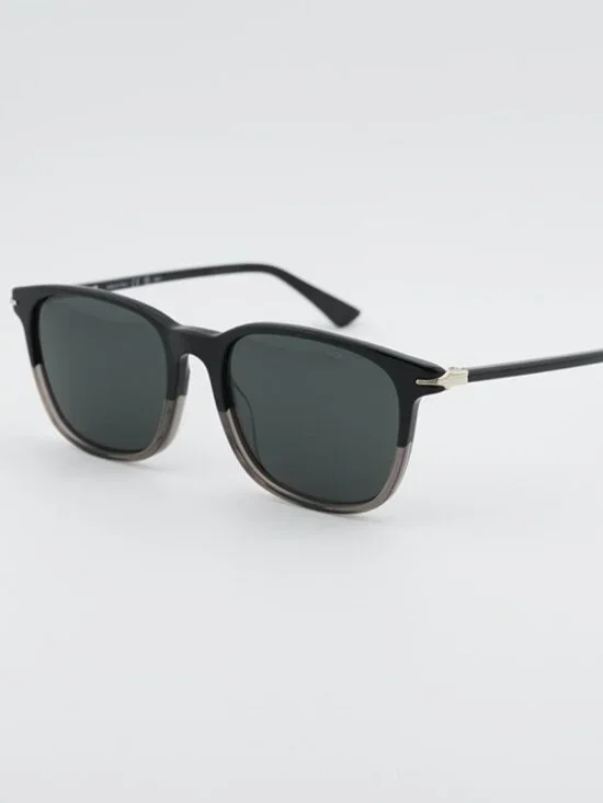Montblanc MB0338S 003 Sunglasses Black Square Frame, Grey Lenses
