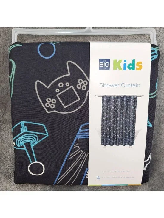 Kids Gaming Gamer Shower Curtain Fabric 70