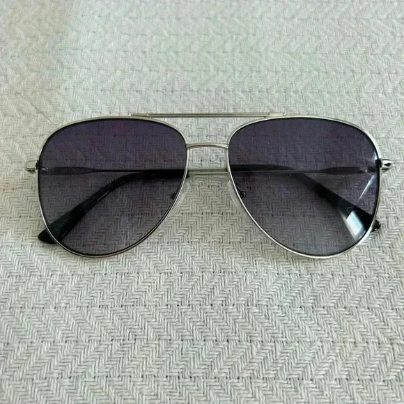 New Calvin Klein Nickel Metal Aviator Sunglasses