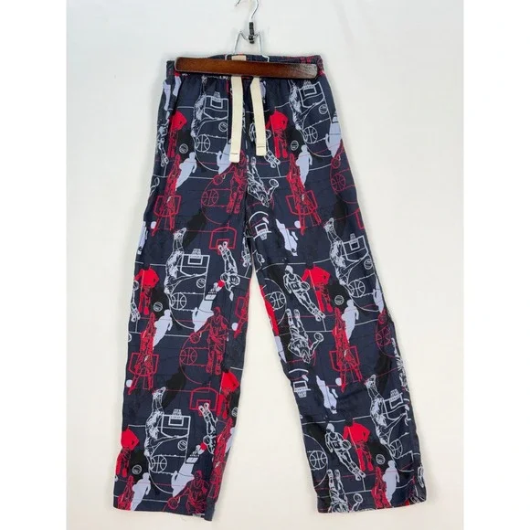 Old Navy Pajama Pants Kids Large Navy‎ Basketball Print Sleepwear Loungewear