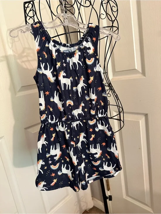 Girls Old Navy Unicorn Print Romper 4T