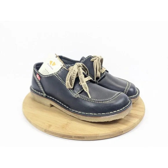 Duckfeet FYN Shoes Mens 9 Navy Blue Leather Boots Low Danish Crepe Sole EU 42