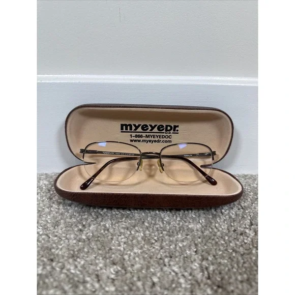 TuraFlex Eyeglasses Frame M868 Men's‎ Gunmetal Rectangular Half Rim 51-19-140