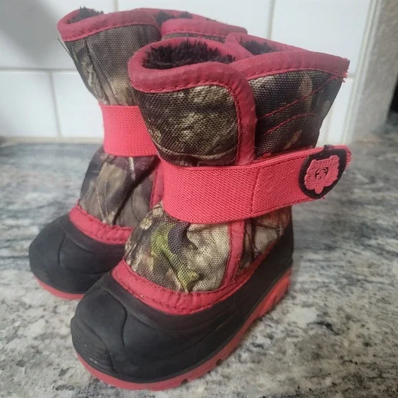 Baby Size 5 Kamik Camo/red Snow Boots