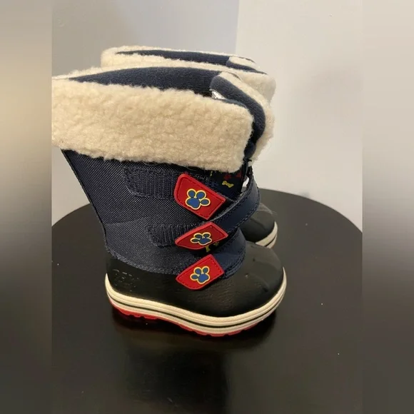 Paw Patrol Navy and Black Kids Snow Boots size 5C
