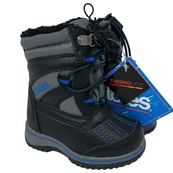 Totes Little Boys Toddler 5 Sammy Waterproof Insulated Winter Snow Boots