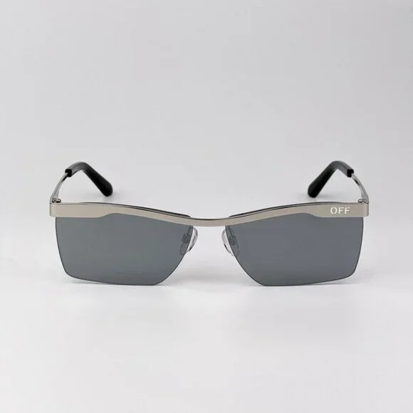 Off-White RIMINI Sunglasses – Silver Rectangle Frame Mirror |Model OERI095 7272