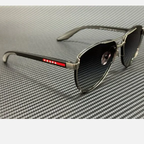 Prada 61mm Grey Men's Gradient Sunglasse