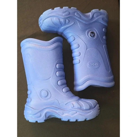 Crocs Kids Blue Rubber Rain Boots Waterproof‎ Muddy Puddle Jumper Size C10
