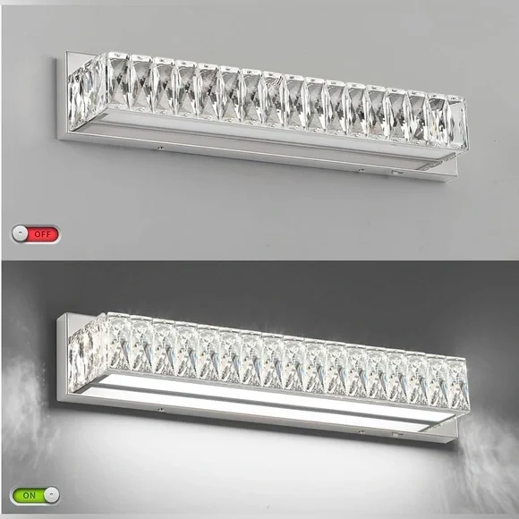 New! Unused! Crystal Dimmable Bathroom Vanity Lighting Fixtures 7500 Modern LED