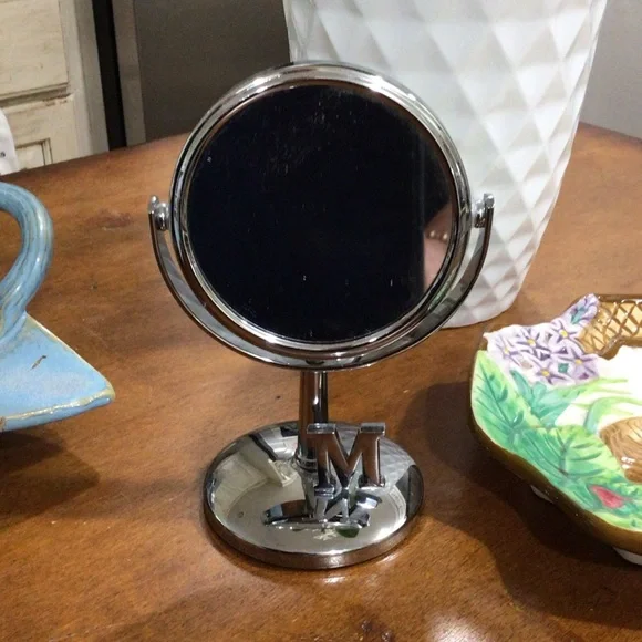 Silver Vanity Mirror Initial “M”