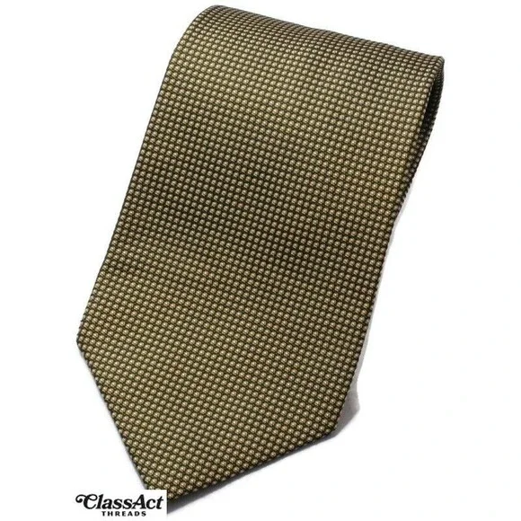 Vintage Ralph Lauren Chaps Neck Tie green Yellow Checked Classic Mens