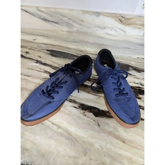 DC Nyjah Vulc‎ TX Skateboard Shoes Blue Gum Sole Men's Sz 9