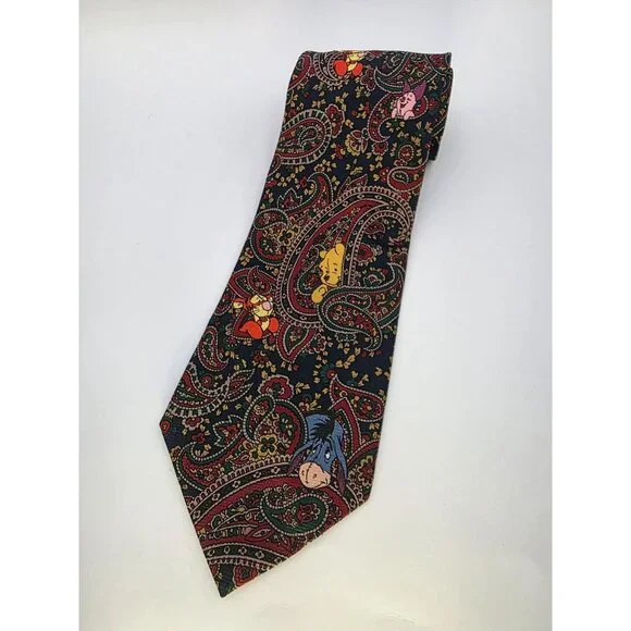 Disney Winnie‎ The Pooh Paisley Necktie Eyore Tigger By Exquisite Apparel
