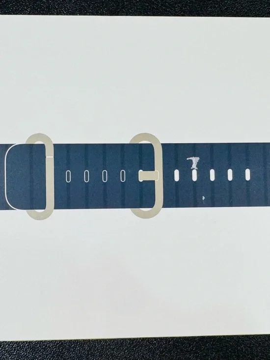 Apple Deep Blue Silicone Apple Watch Band with Silver Hardware