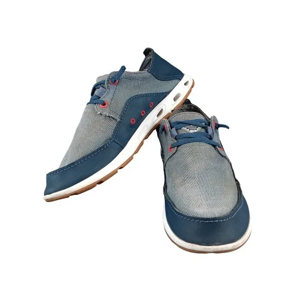 Columbia PFG Men's Wide Boat Shoes Water Shoes‎ Size 7 Blue Mesh Sneakers