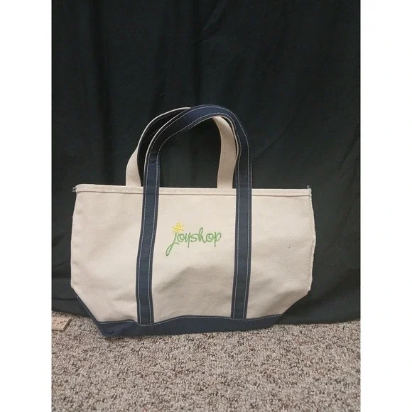 LL Bean Boat and Tote Navy Handles Made In USA Vintage VGC!!!