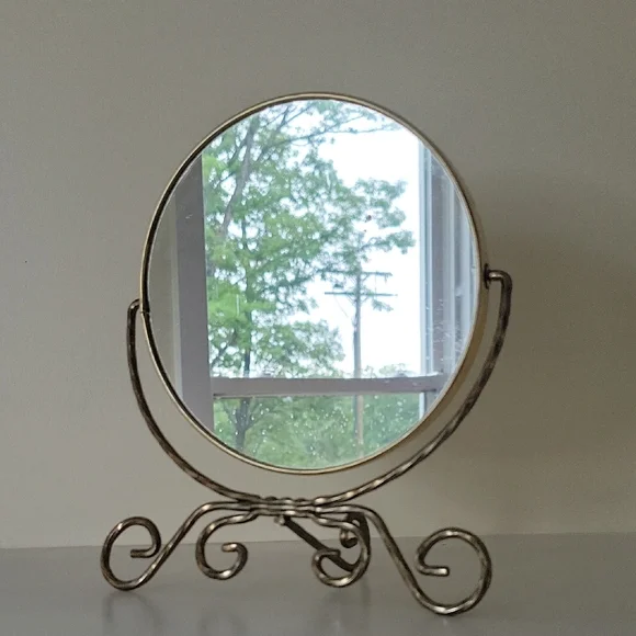 Vintage Brass Mirror