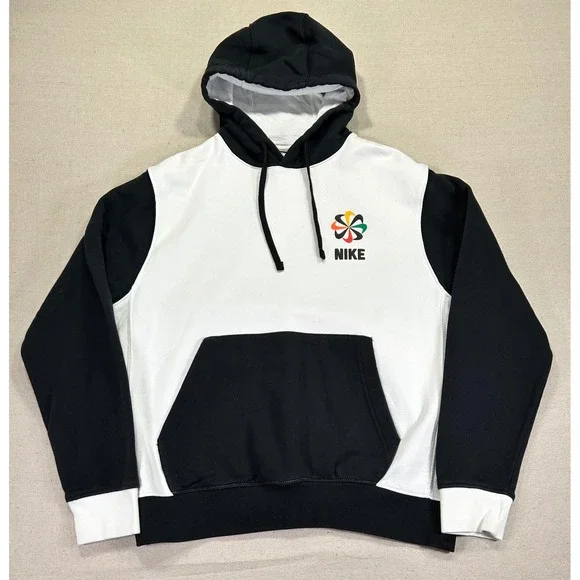 Nike Men's Medium Swoosh Pinwheel Evolution Sport Tech‎ Hoodie Spell Out