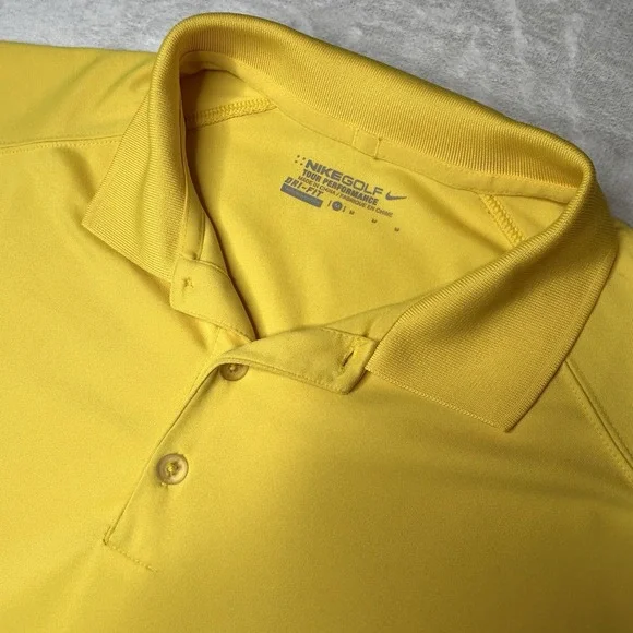 Nike Golf Tour Performance‎ Dri- Fit Bright Yellow Short Sleeve Polo Shirt