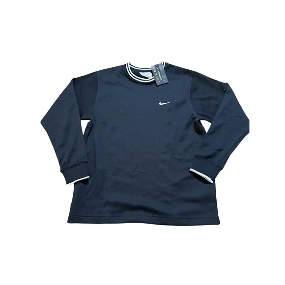 Nike Men's Dri-Fit Crew Top Long Sleeve Black Pullover - New - Small