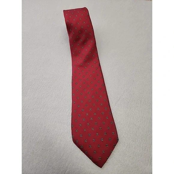 Vintage Christian Dior Silk Men's Tie Necktie Red Made in USA Italy -‎ EUC