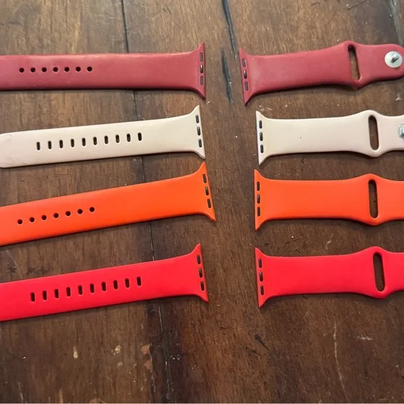 Smartwatch Band Set - Red, Orange, Pink- Size 44”