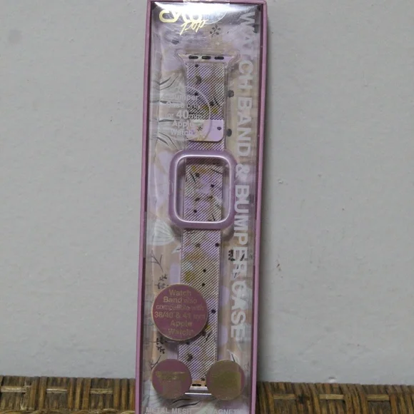 Cylo Pop. Metal Mesh Watch Band & Bumper Case. for Apple 41mm. 40mm. 38mm.