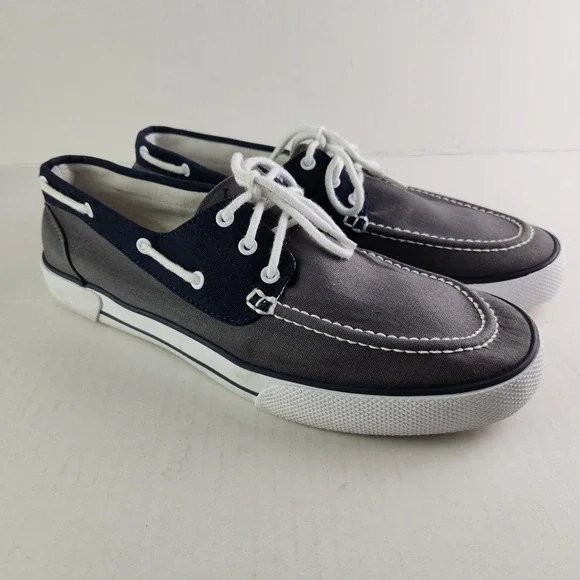 Polo Ralph Lauren Franz Sneakers Mens 11.5D Gray Canvas Canvas Lace Up Low Top