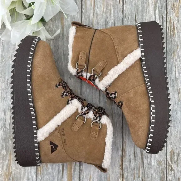 Little Girls Platform Winter Leather Boots Shoes Size 2