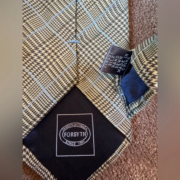 Men's Houndstooth Tie - Black and Tan