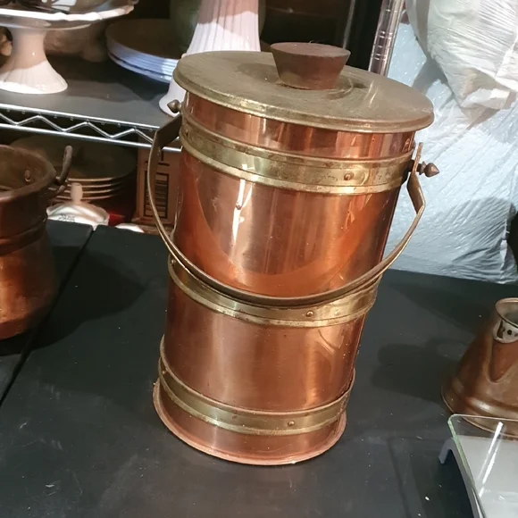 True Vintage Bongusto Italy Genuine Copper Ice Bucket