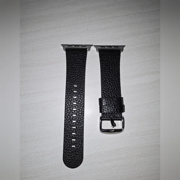 Black Leather Watch Band For an Apple Watch